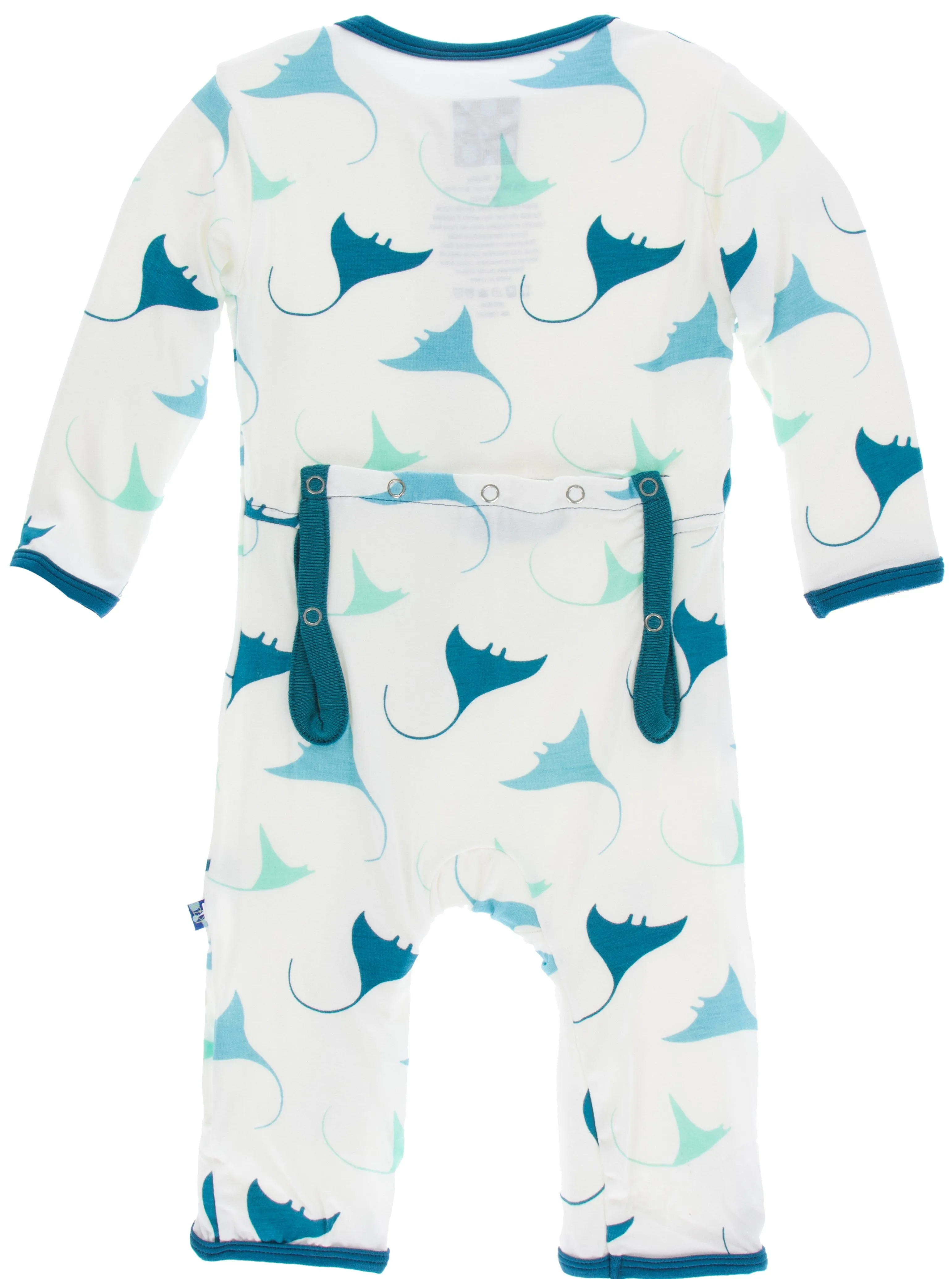 KicKee Pants Natural Manta Ray Coverall with Zipper
