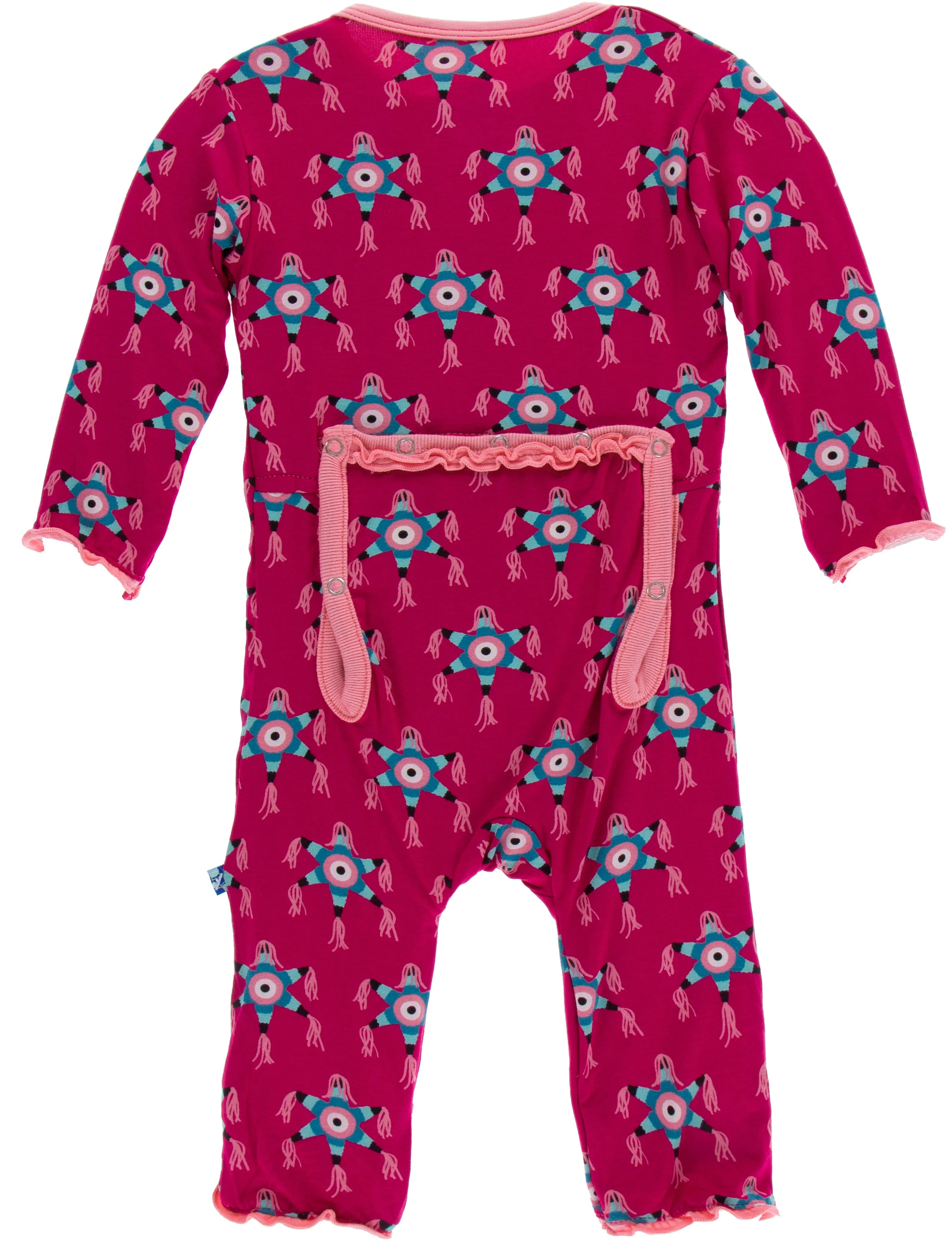 KicKee Pants Rhododendron Pinata Muffin Ruffle Coverall with Zipper