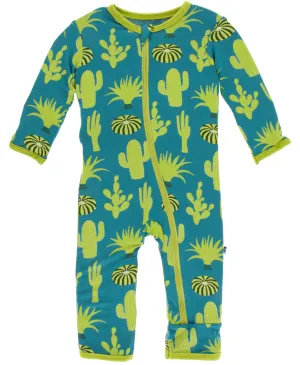 KicKee Pants Seagrass Cactus Coverall with Zipper