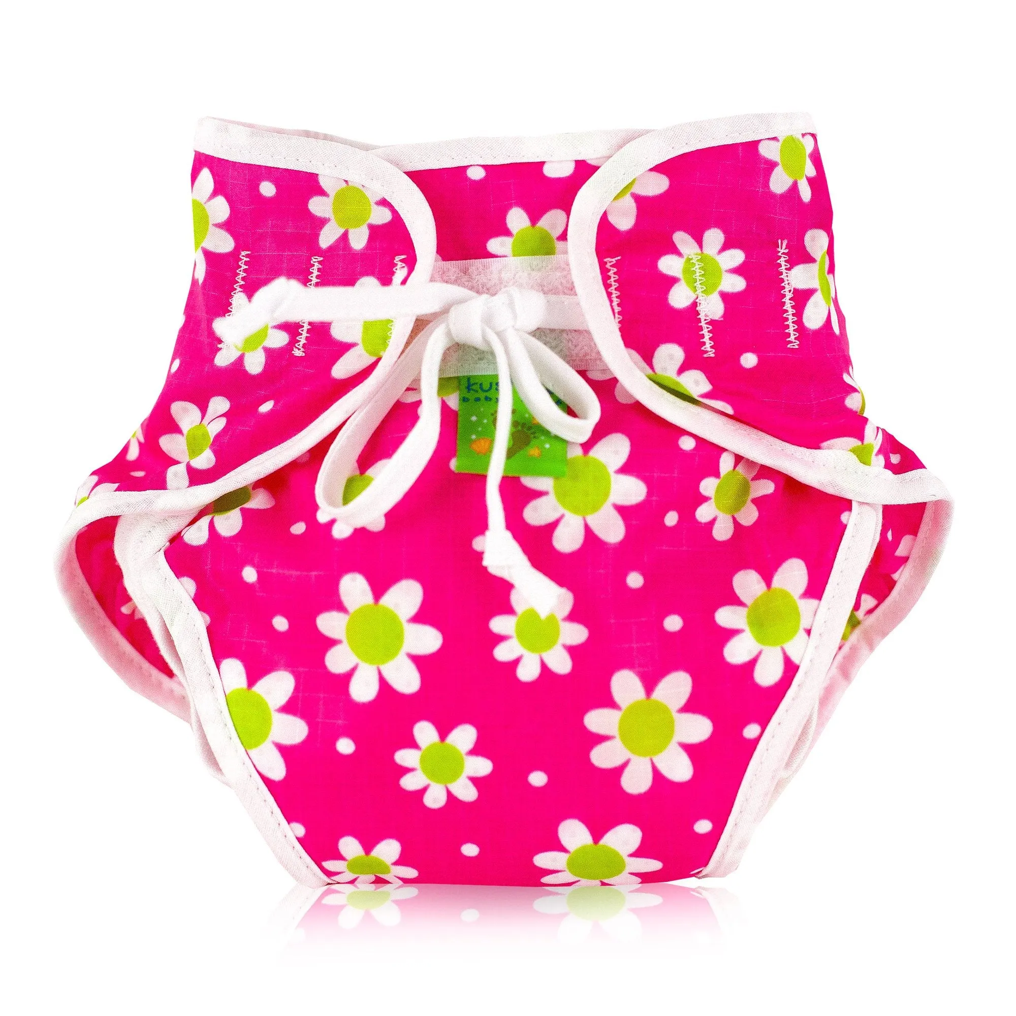 Kushies Daisy Fuchsia Reusable Swim Diaper