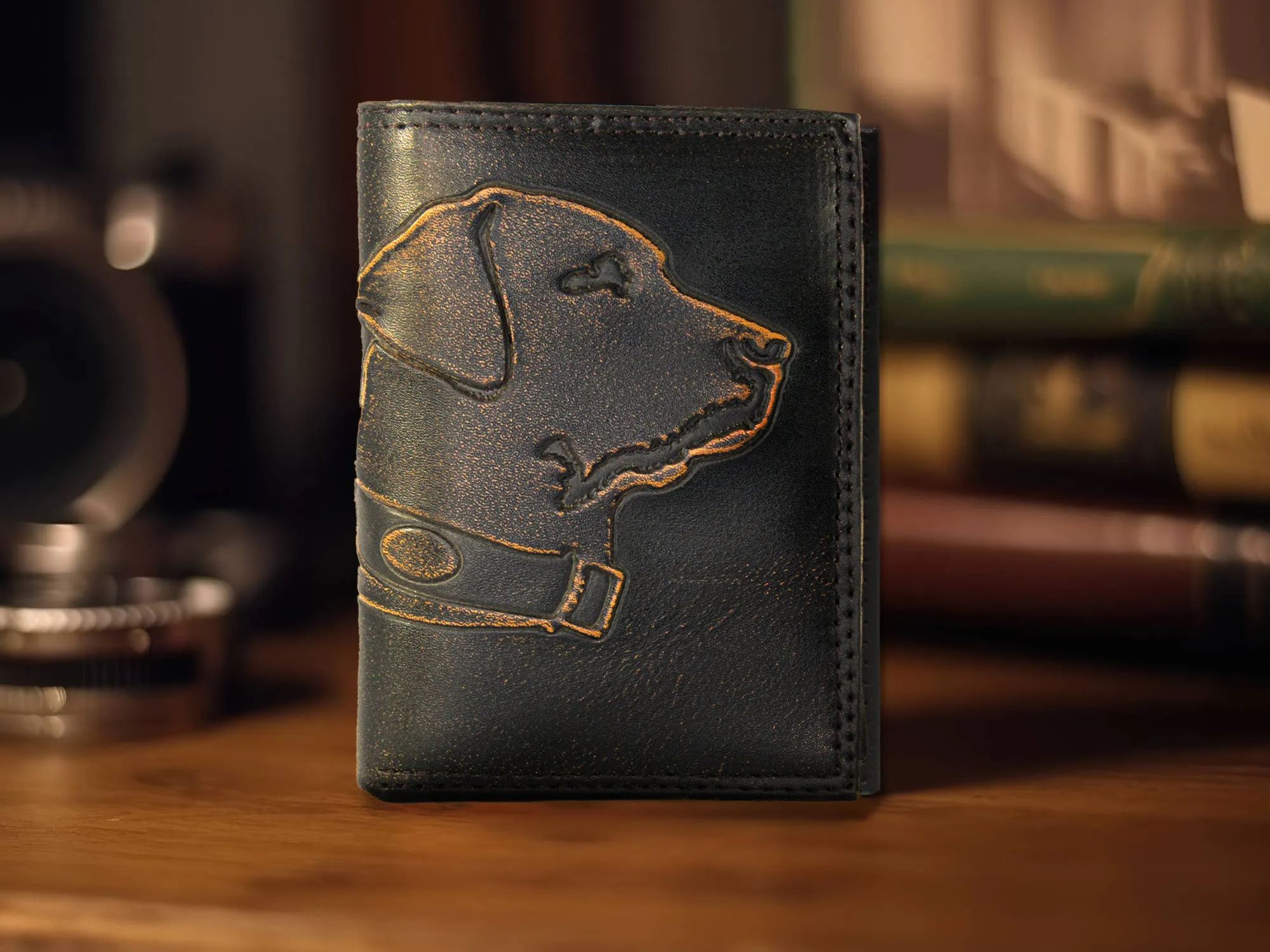 Lab Burnished Leather Trifold Wallet
