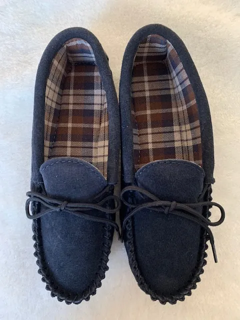Ladies Suede Moccasin with Fabric Lining and Hard Sole | Jasmine