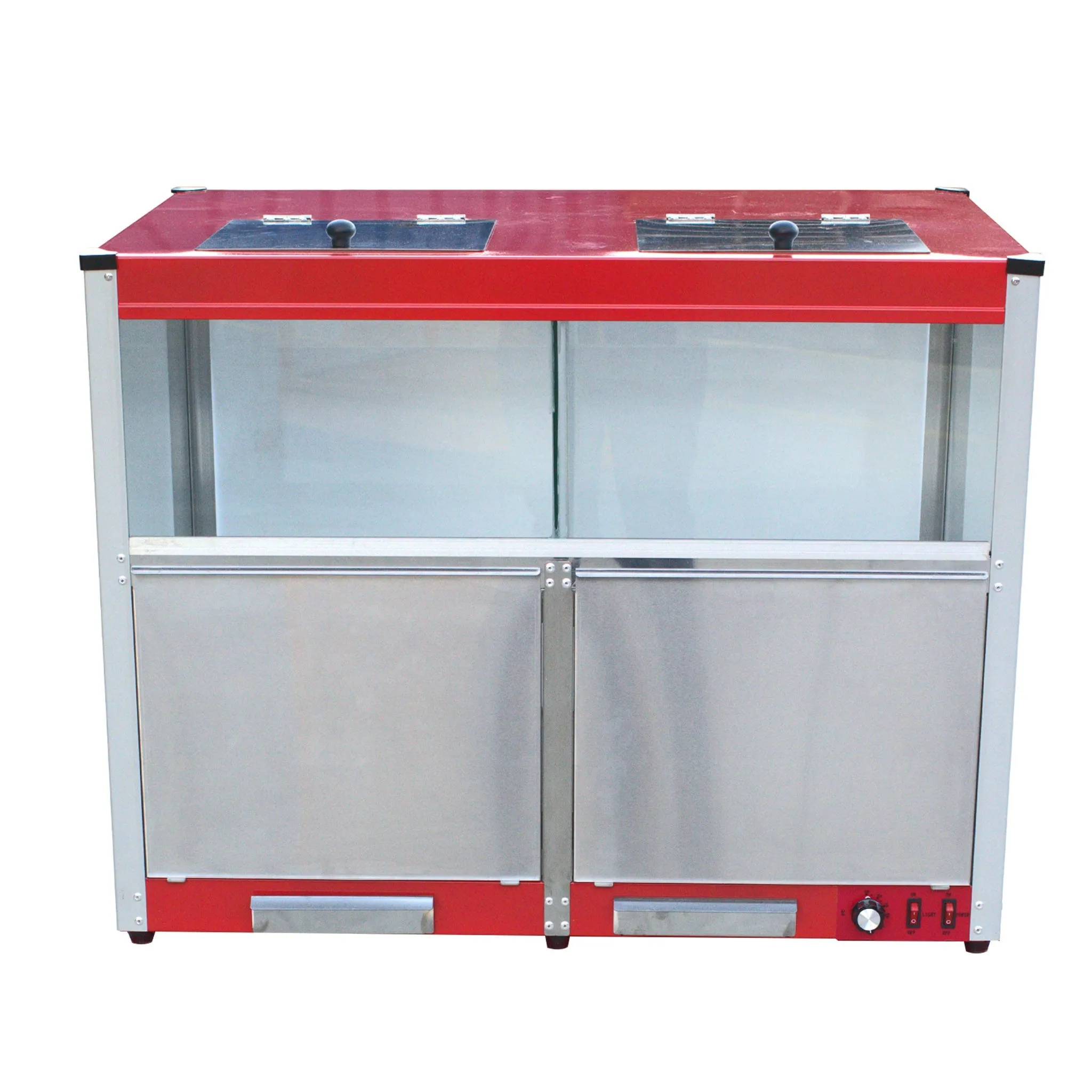 Large Double popcorn warmer