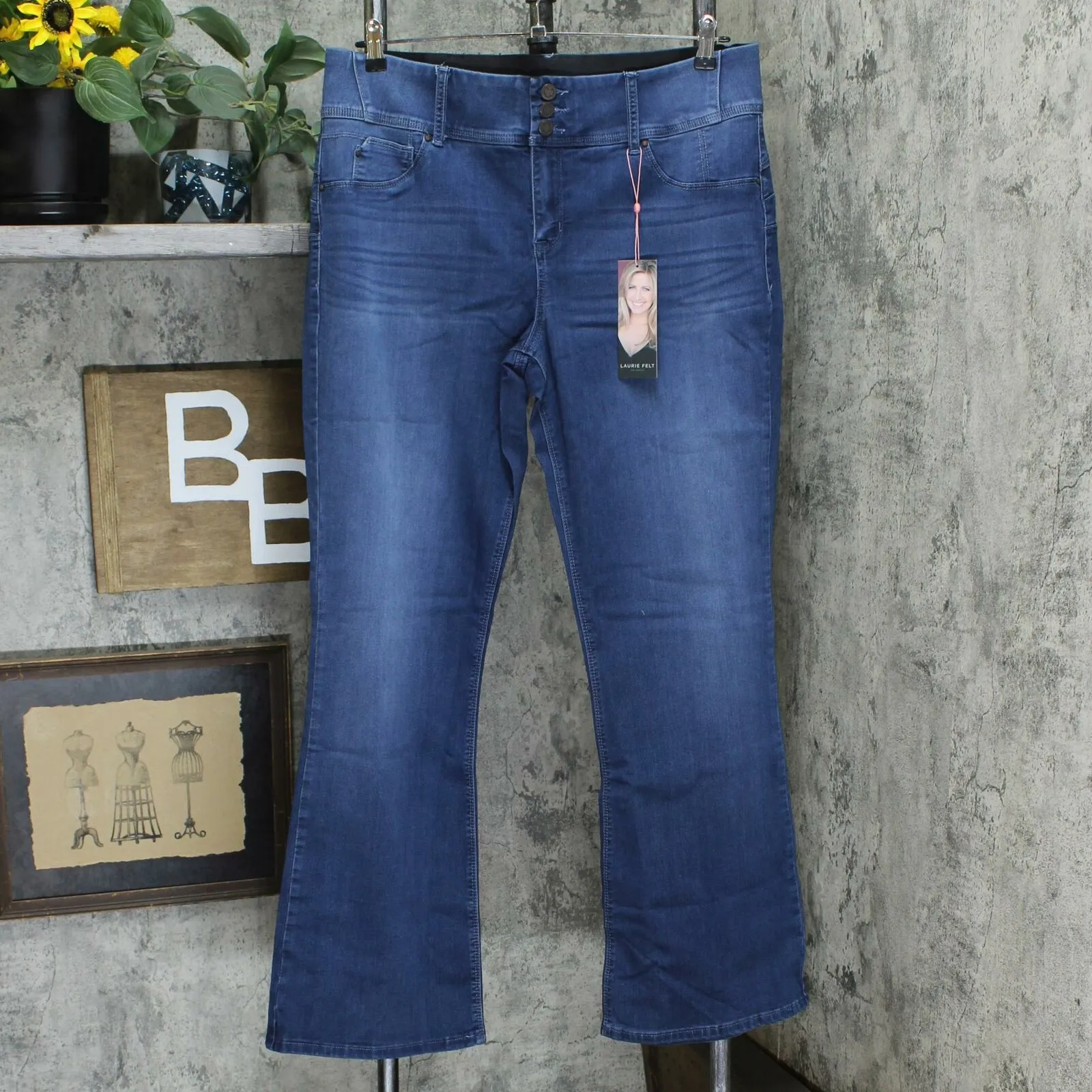 Laurie Felt Women's Tall Curve Silky Denim Boot-Cut Jeans