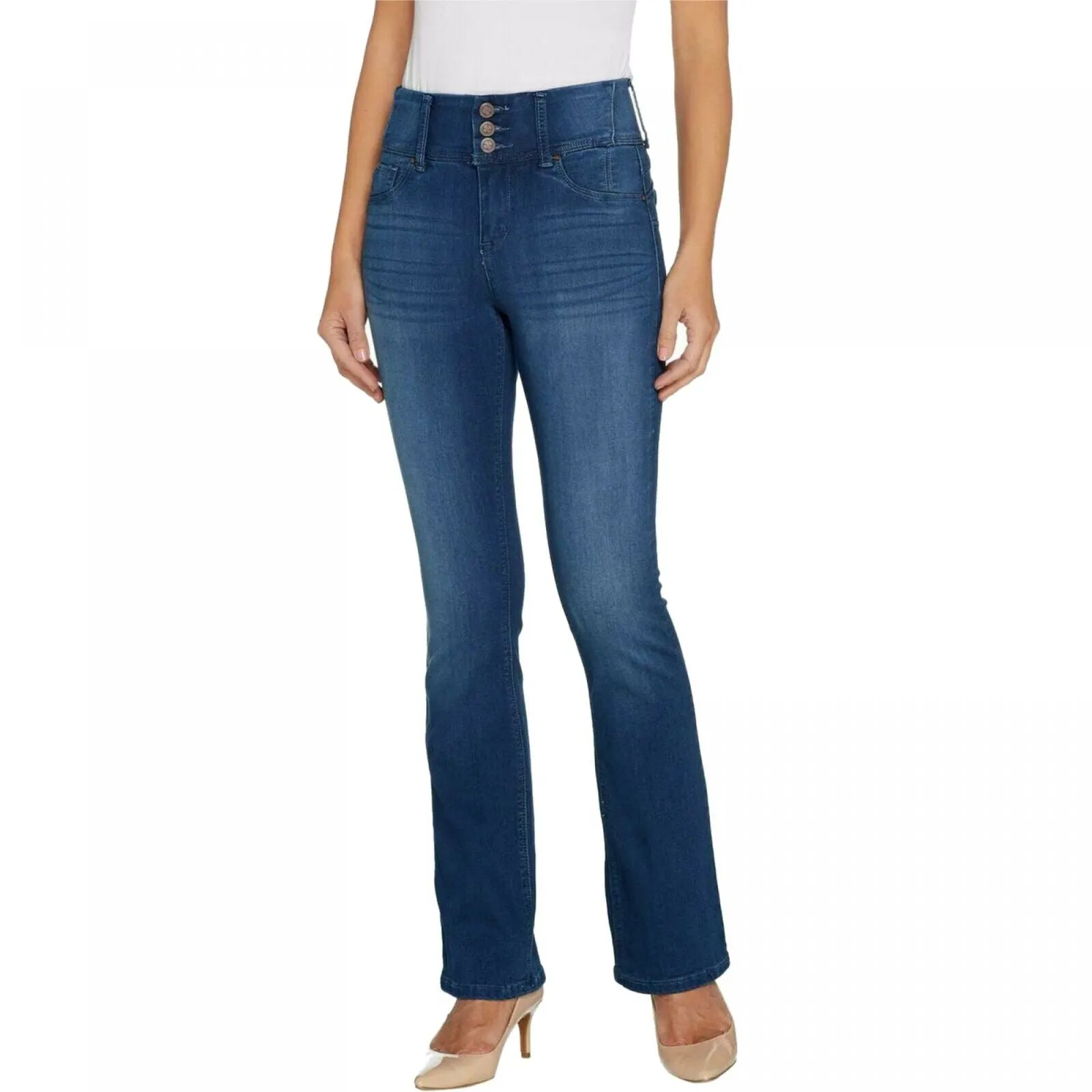 Laurie Felt Women's Tall Curve Silky Denim Boot-Cut Jeans