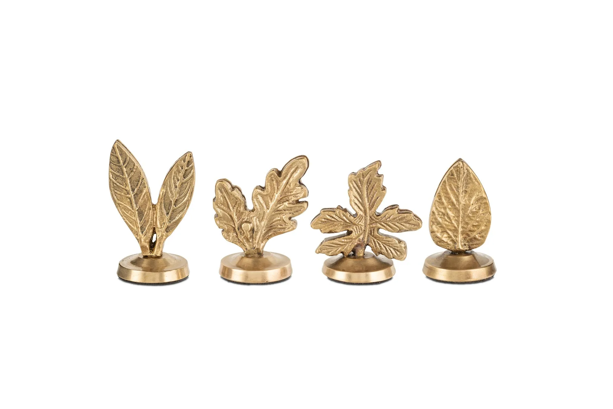 Leaf Brass Place Card Holders (Set of 4)