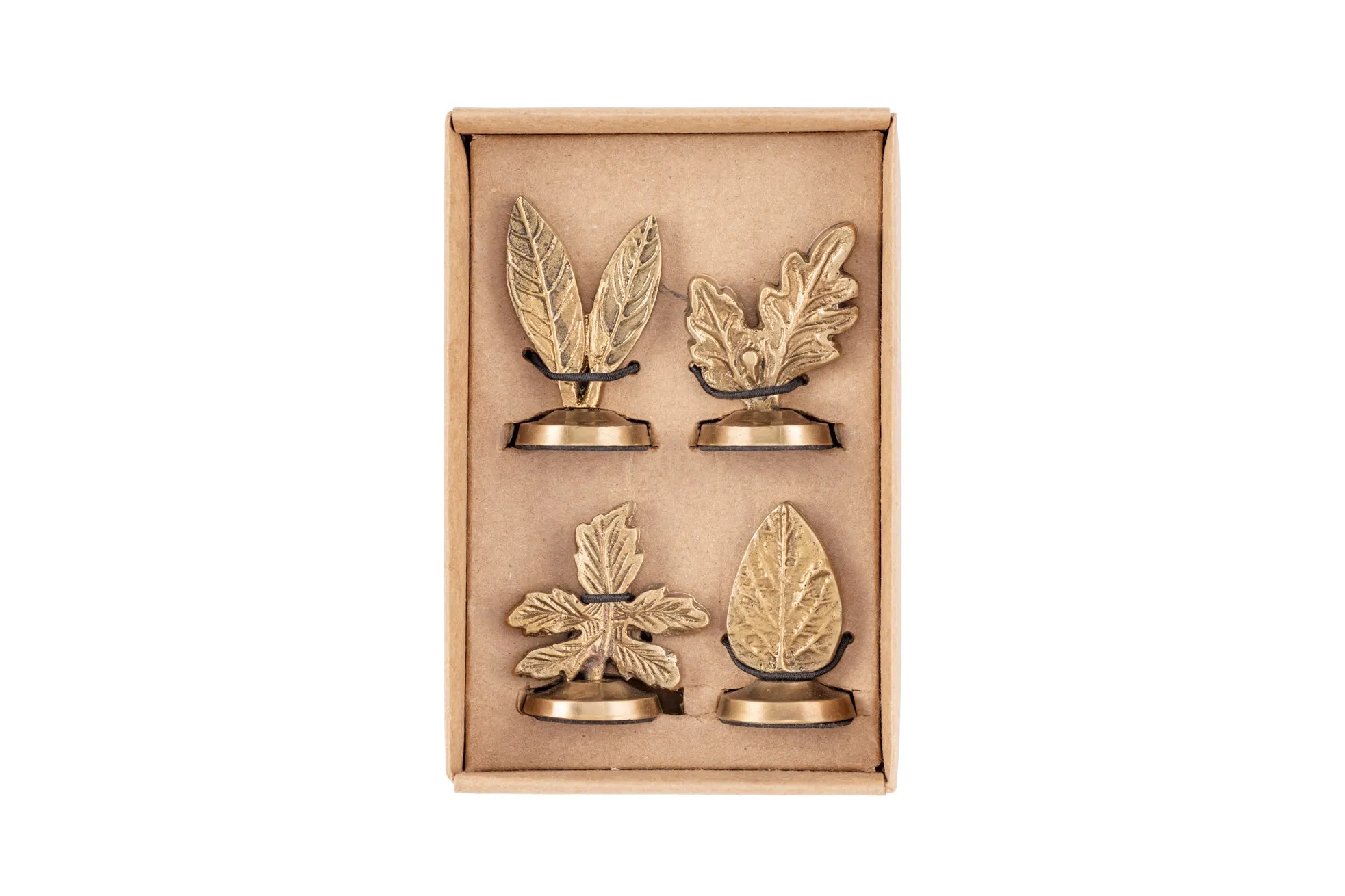 Leaf Brass Place Card Holders (Set of 4)