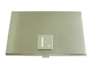 Letter L Etched Monogram Business Card Holder