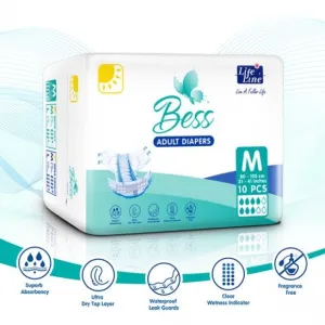 Lifeline BESS DAY Adult Diaper (Size M) 10's 46/1300/30