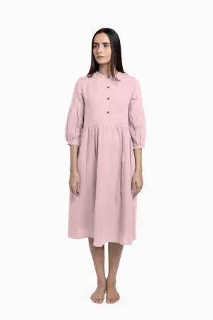 Linen Eleanor Dress-Petal Pink