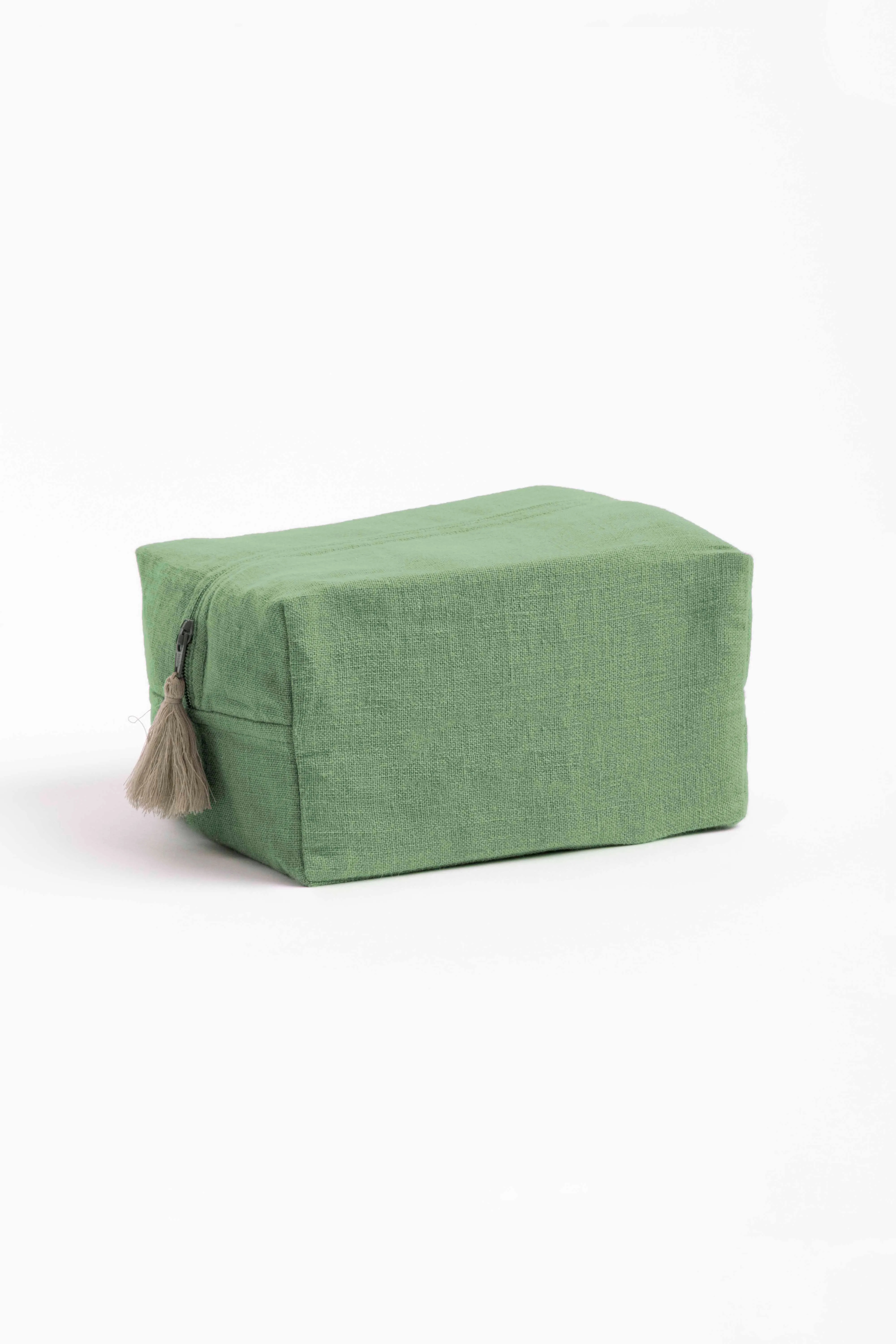 Linen Pouch-Bottle Green