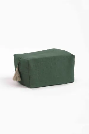 Linen Pouch-Bottle Green