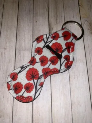 Lip Balm Holder Key Chain - Poppy