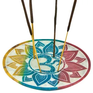 Lotus Om Soapstone Incense Burner