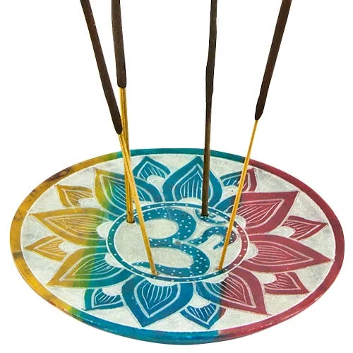Lotus Om Soapstone Incense Burner