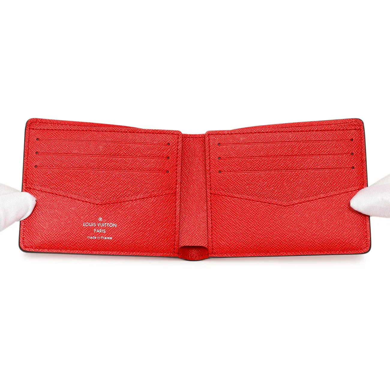 Louis Vuitton X SUPREME Red Epi Slender Wallet