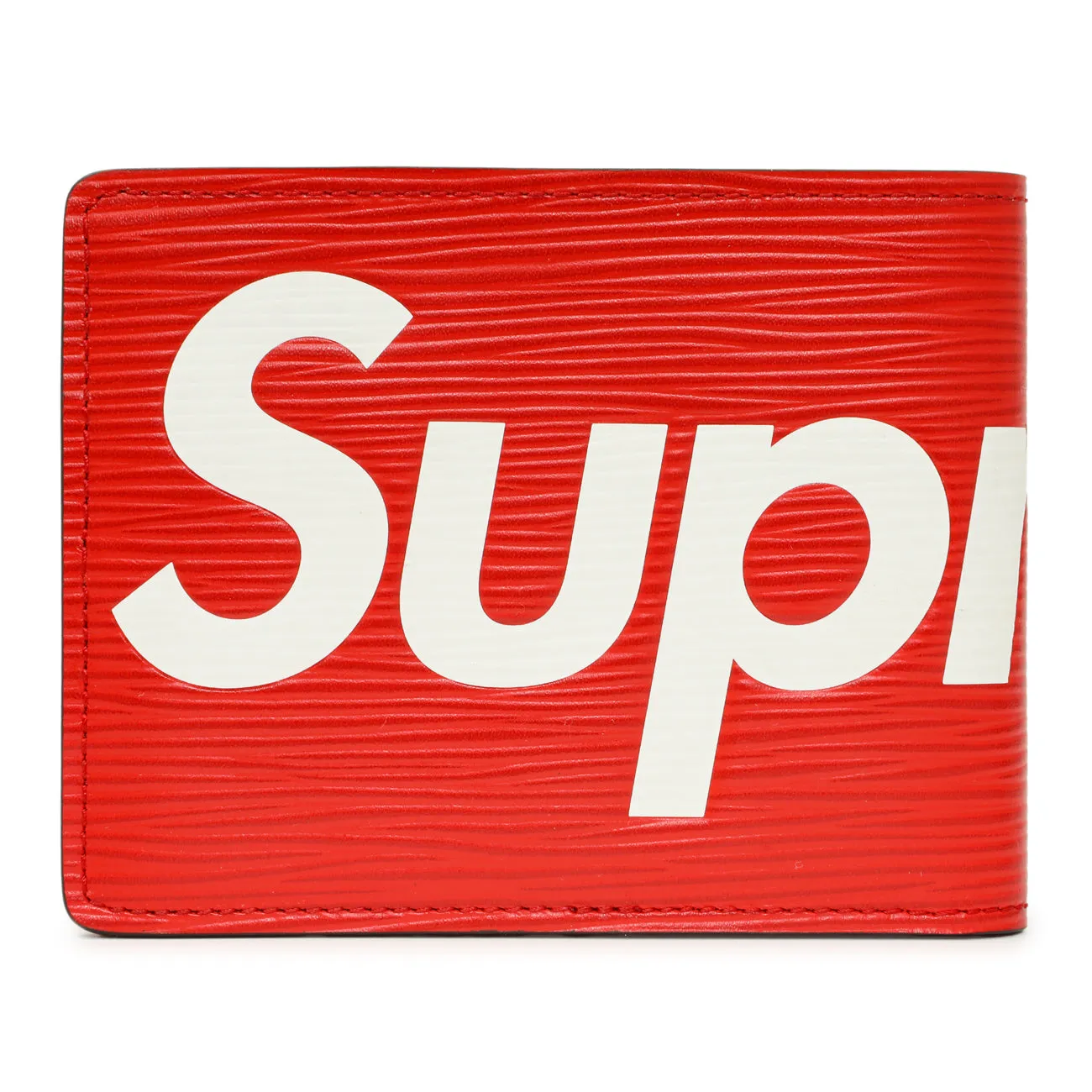 Louis Vuitton X SUPREME Red Epi Slender Wallet