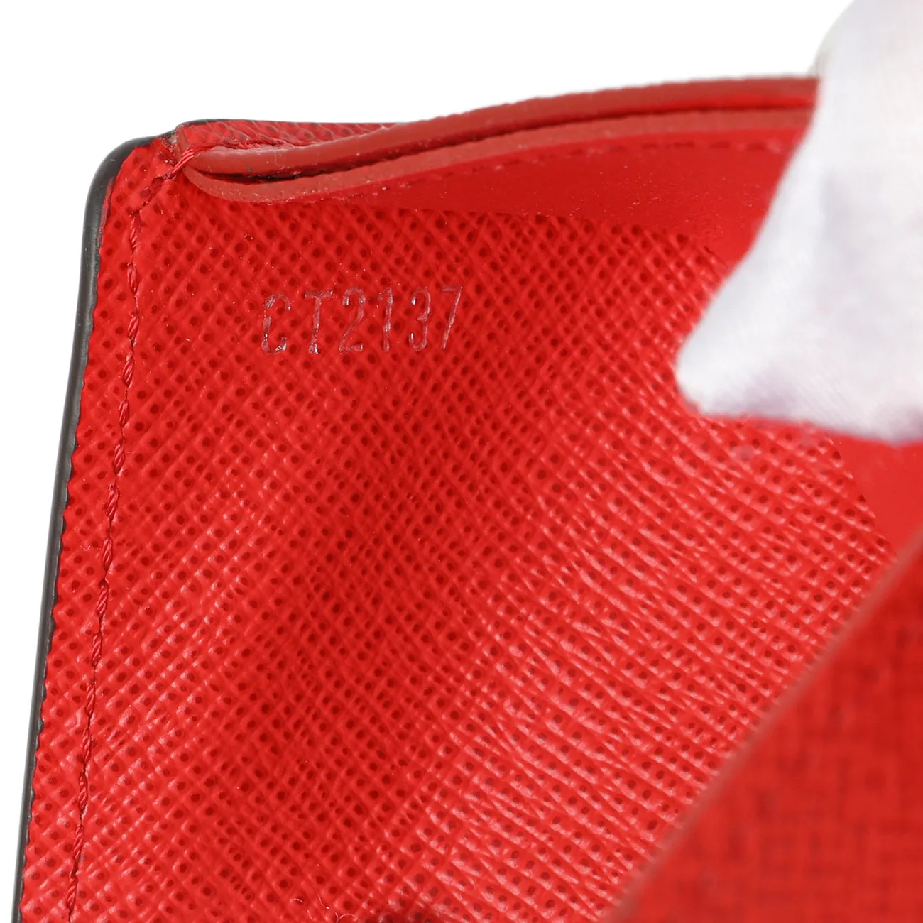 Louis Vuitton X SUPREME Red Epi Slender Wallet