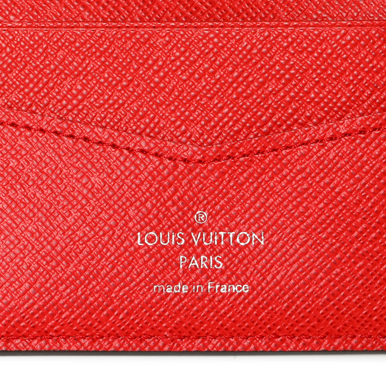 Louis Vuitton X SUPREME Red Epi Slender Wallet