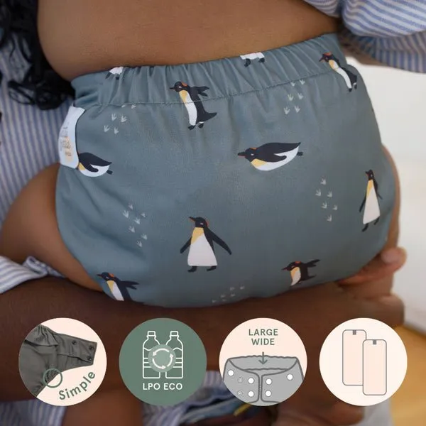 LPO Pocket Diaper Simple - Wide Elastic Penguin