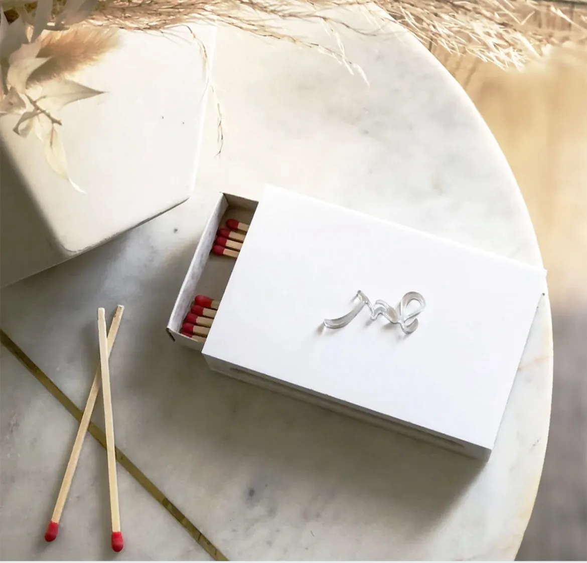 Lucite matchbox- silver #15