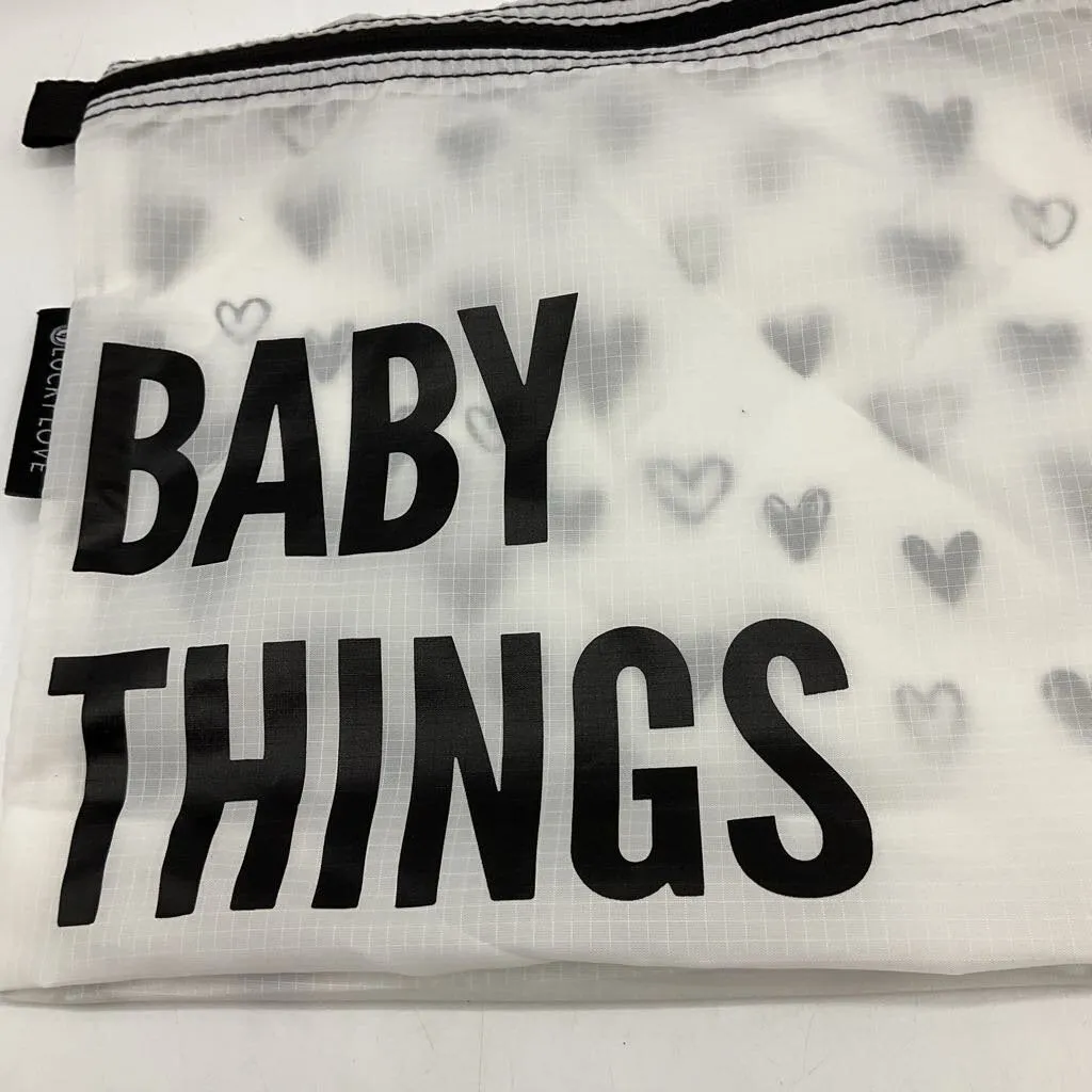 Lucky Love Small White/Black Hearts Small Wet Bag