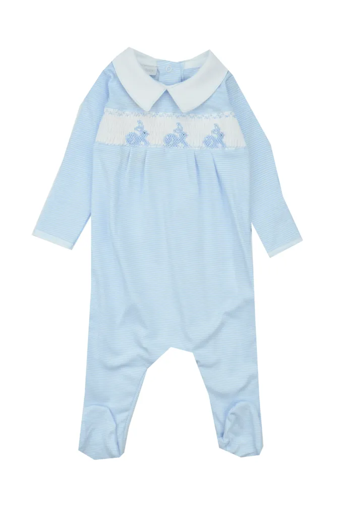 Magnolia Baby Pink Smocked Bunny Layette Gown
