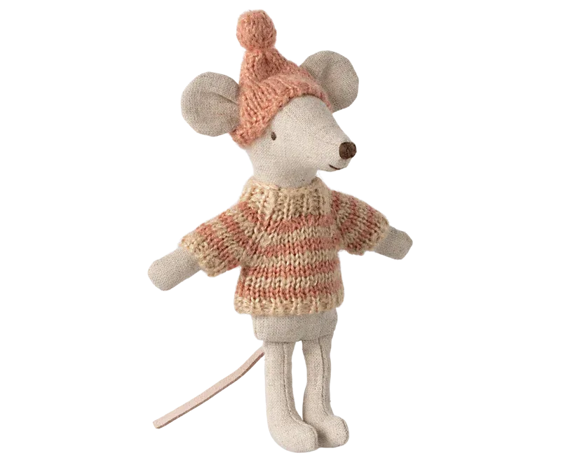 MAILEG KNITTED SWEATER & HAT || BIG SISTER MOUSE - PREORDER