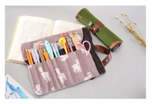 Makeup Bag Women's Cosmetic Brush Bag Travel Organizer Makeup Brushes Fold Tools Rolling Bags Waterproof Nylon Makeup Case
