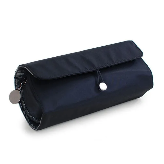 Makeup Bag Women's Cosmetic Brush Bag Travel Organizer Makeup Brushes Fold Tools Rolling Bags Waterproof Nylon Makeup Case