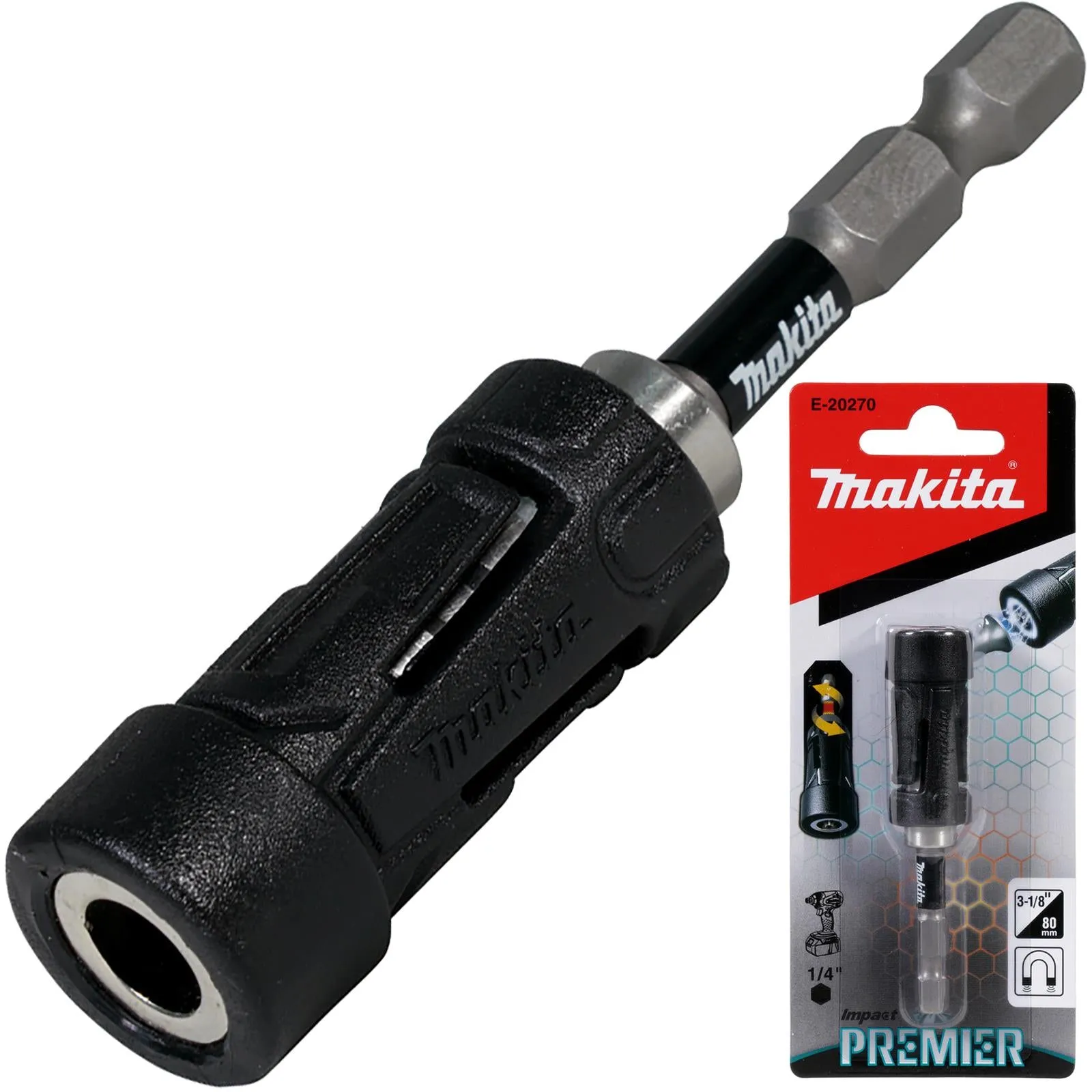 Makita Impact Bit Holder Premier Magnetic 1/4" Hex Drive Choose Size