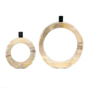 Mango Wood Candle Holders
