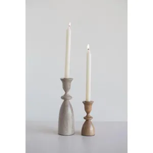 Mango Wood Taper Candle Holder (2 Sizes to choose from!)