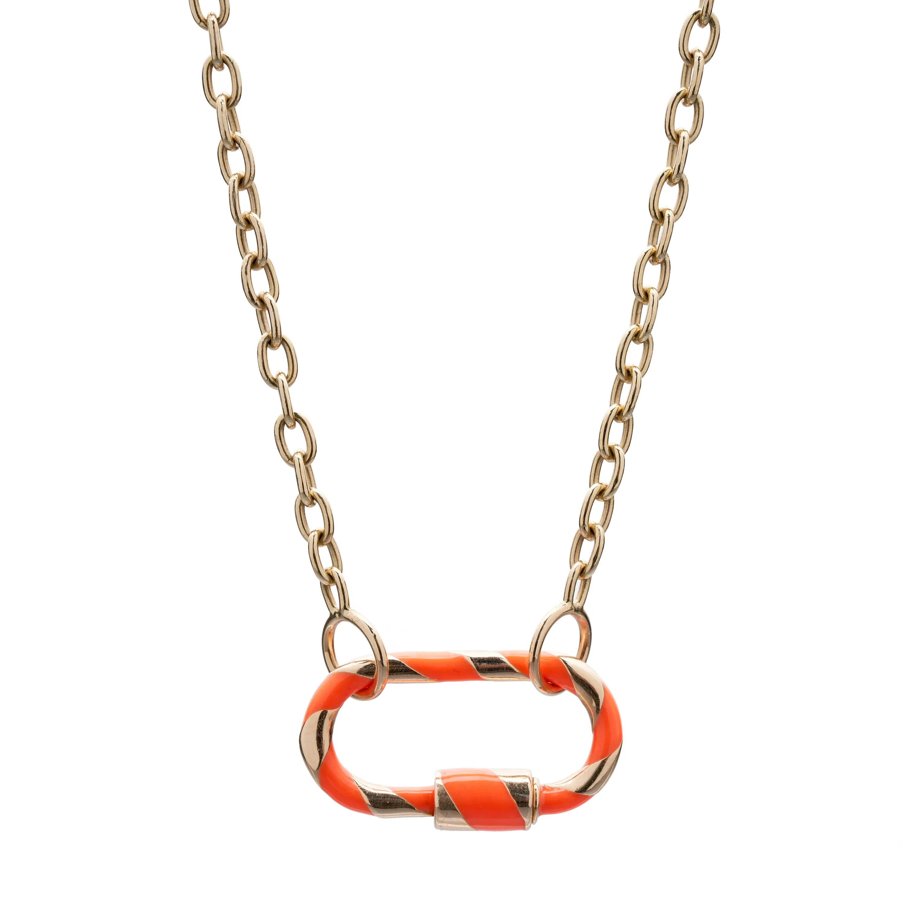 Marla Aaron 14k Yellow Gold Tacky Enamel Medium Lock