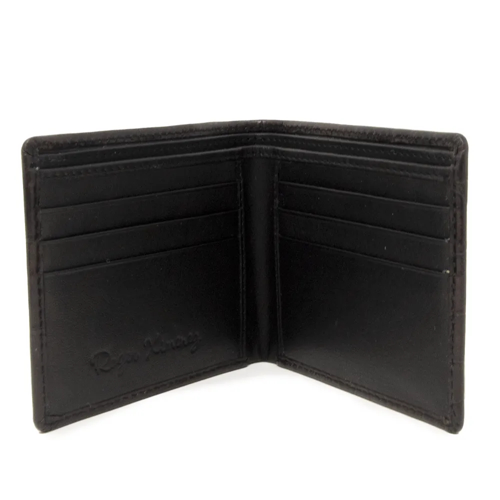 Men's Mock Matte Gator Wallet - Charcoal