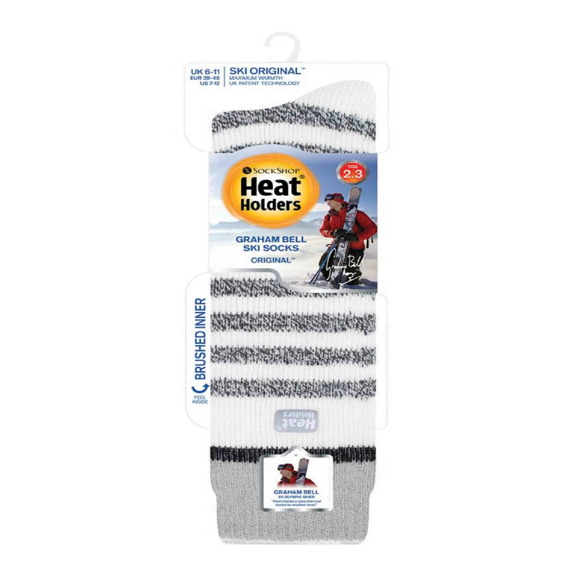 Mens Striped 2.3 TOG Winter Knee High Thermal Ski Socks