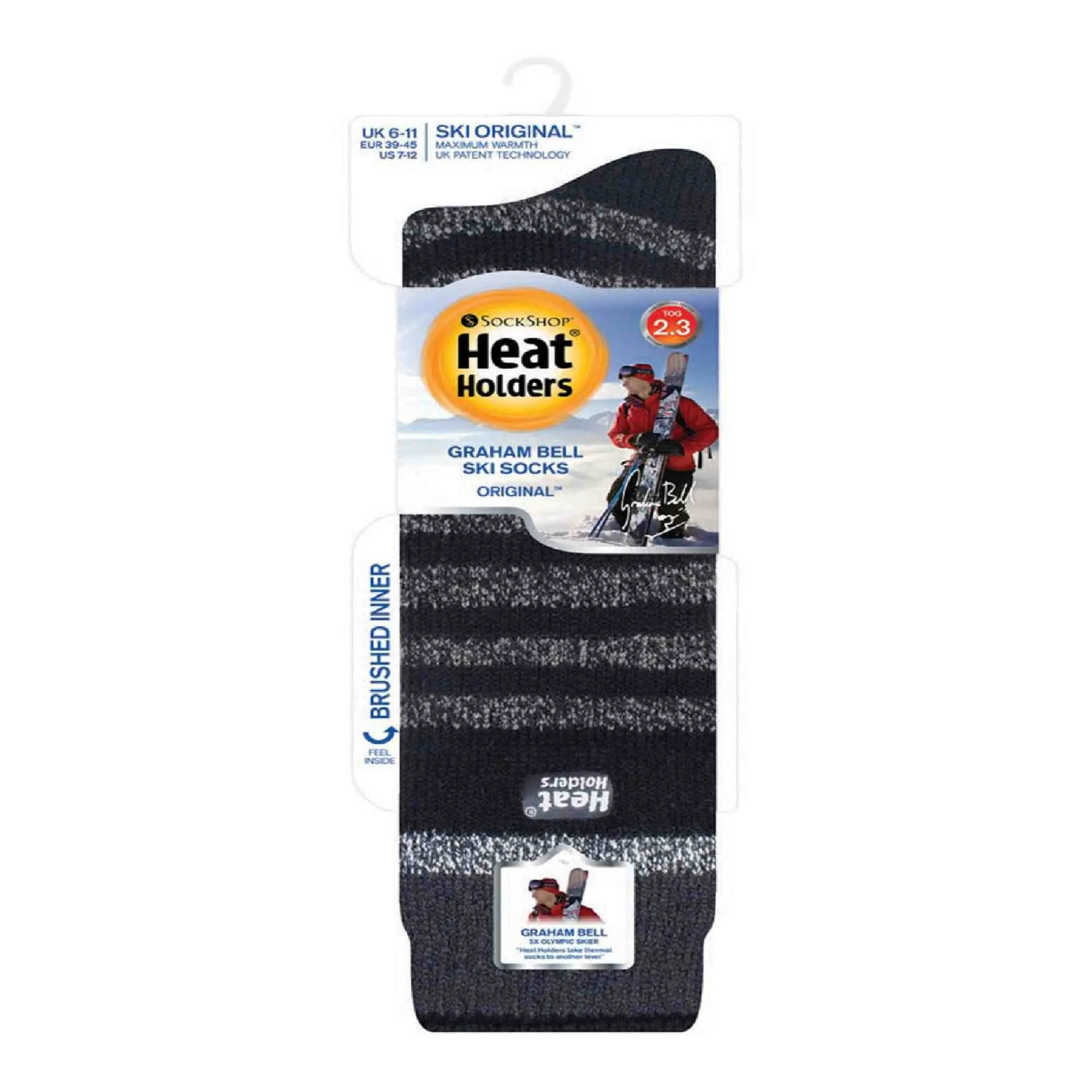 Mens Striped 2.3 TOG Winter Knee High Thermal Ski Socks