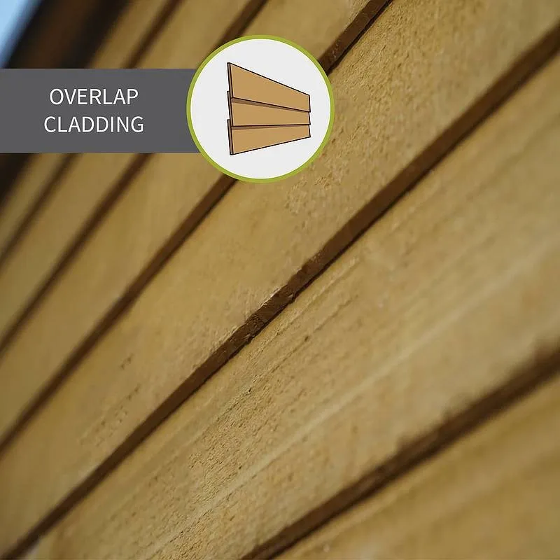 Mercia 5' 11" x 2' 9" Pent Shed - Budget Dip Treated Overlap