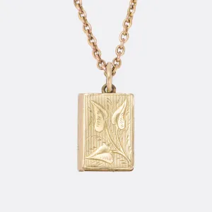 Mid-Victorian Gold Book Locket