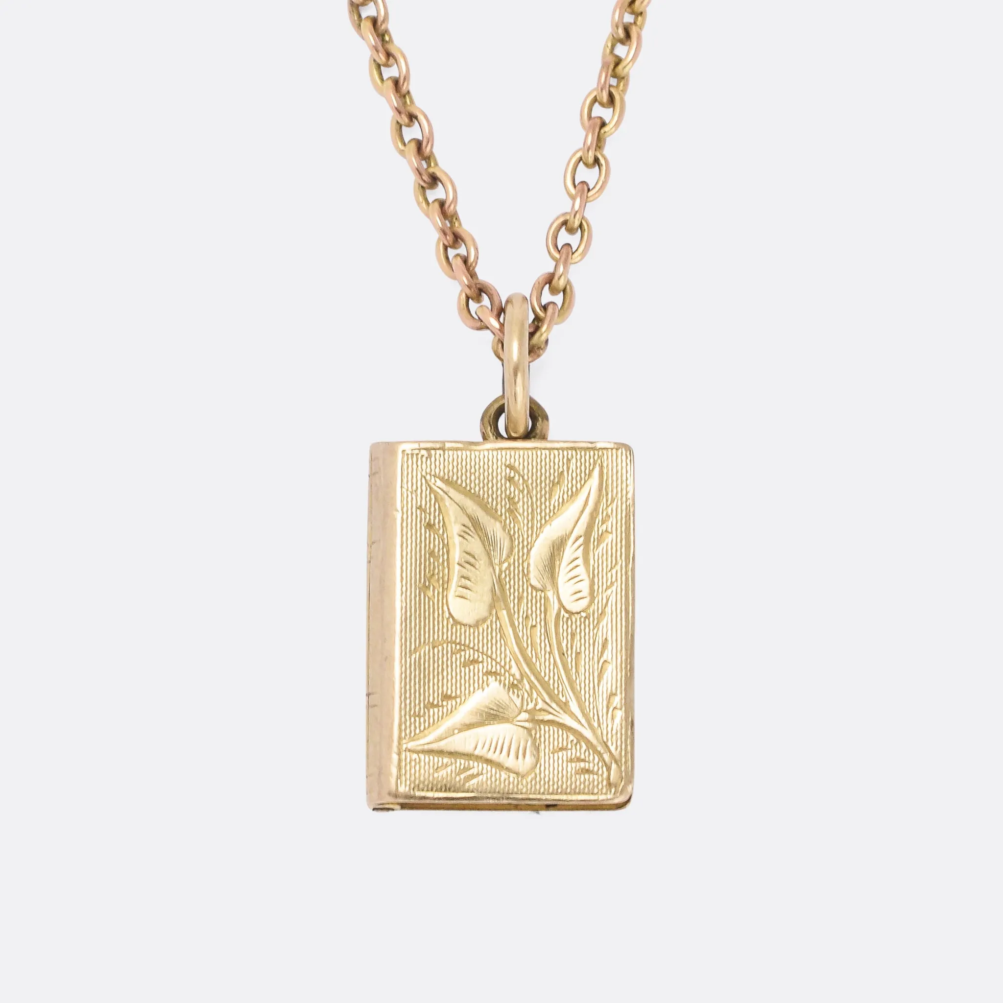Mid-Victorian Gold Book Locket