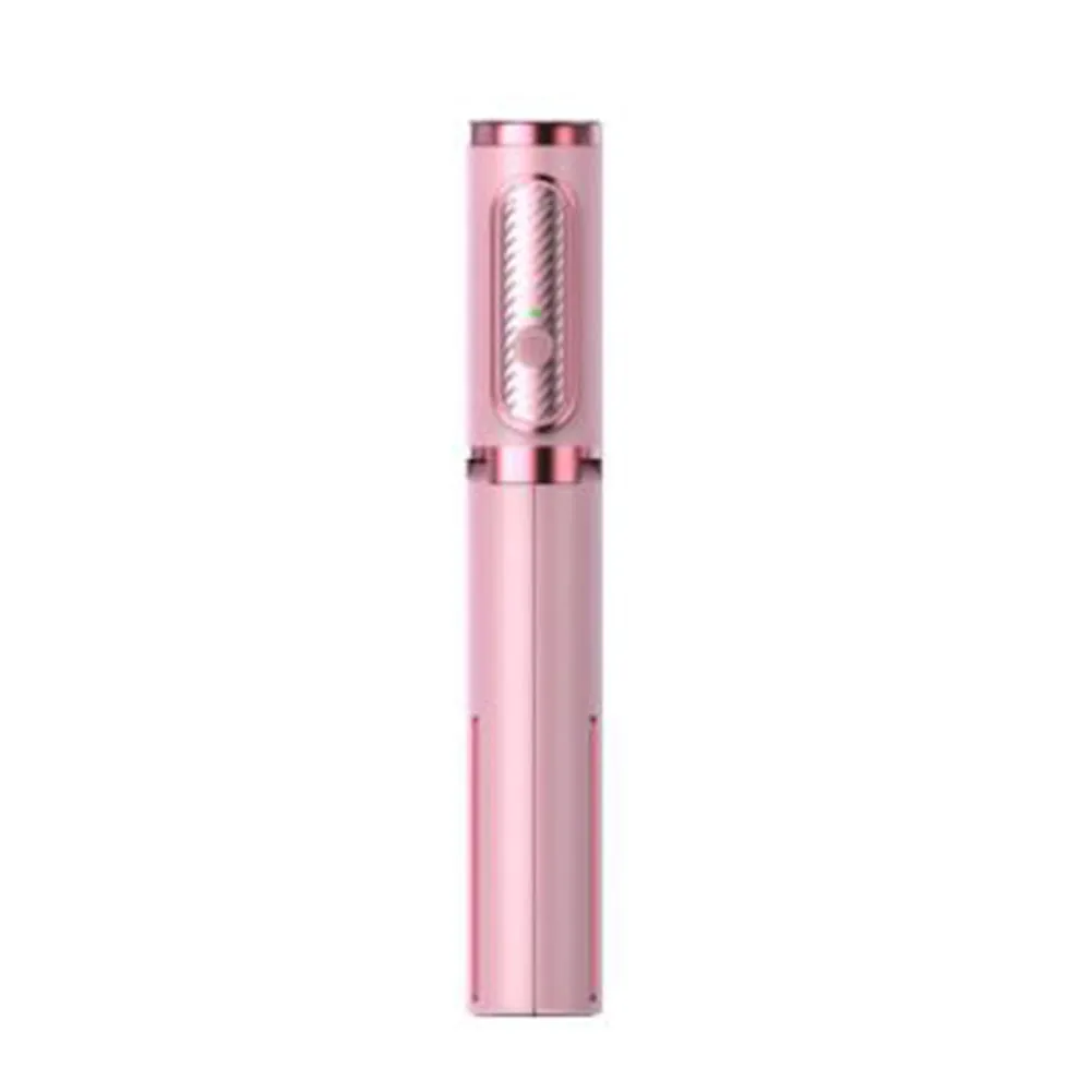 Mini Portable Wireless Selfie Stick Bluetooth Tripod Lightweight 15KG for Smart Phone IOS Version Pink