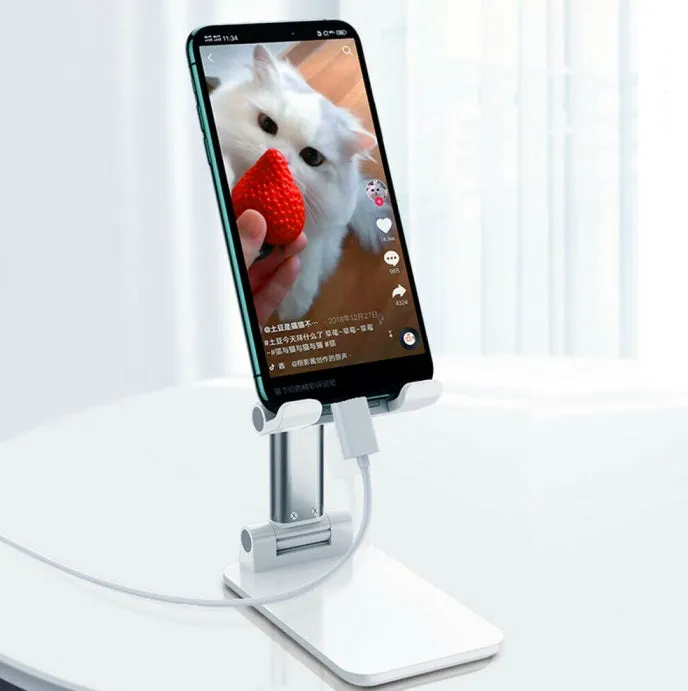 Mobile Phone Stand Folding Bracket for Mobile Phone Tablet PC black