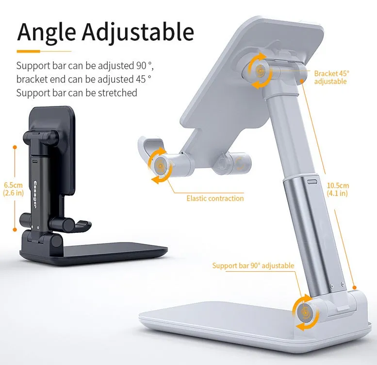 Mobile Phone Stand Folding Bracket for Mobile Phone Tablet PC black