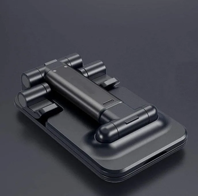 Mobile Phone Stand Folding Bracket for Mobile Phone Tablet PC black