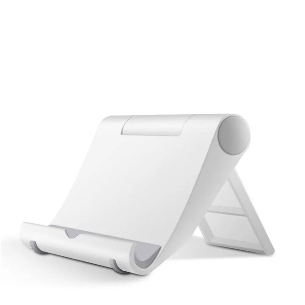 Mobile Phone Tablet Stand Holder Support Portable Adjust Universal Plastic Stand - White