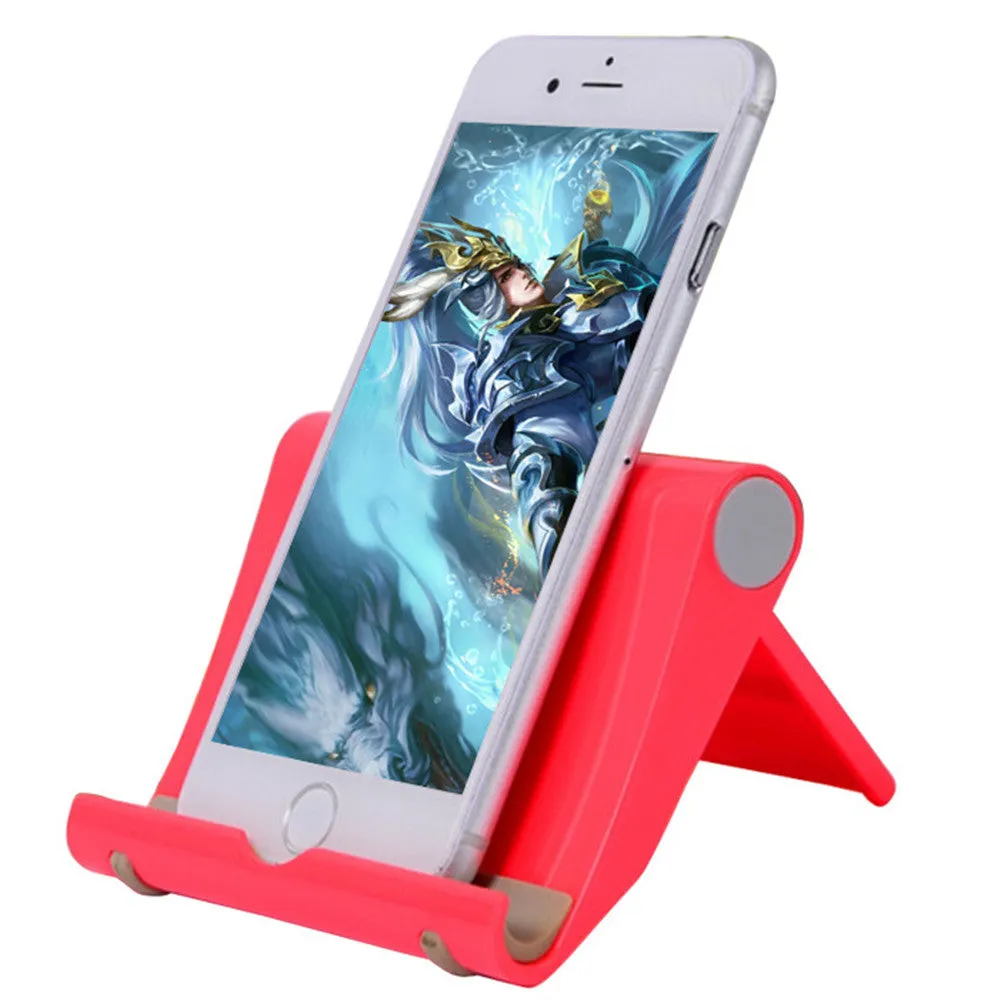 Mobile Phone Tablet Stand Holder Support Portable Adjust Universal Plastic Stand - White