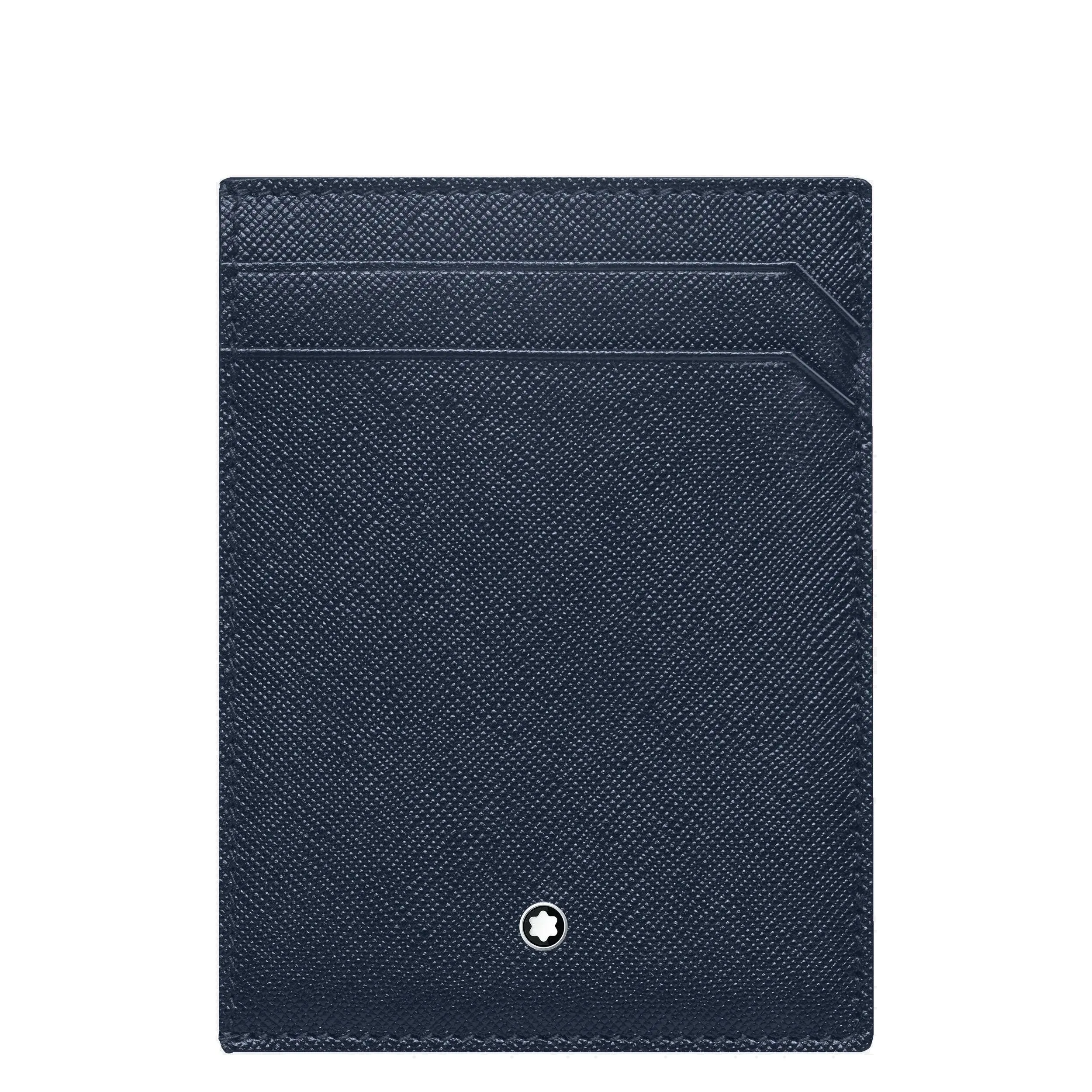 Montblanc Pocket credit card holder 4 compartments with Montblanc Sartorial Blue 128594 holder