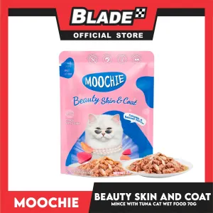 Moochie Beauty Skin and Coat Adult Cat Wet Food (Mince with Tuna) 70g