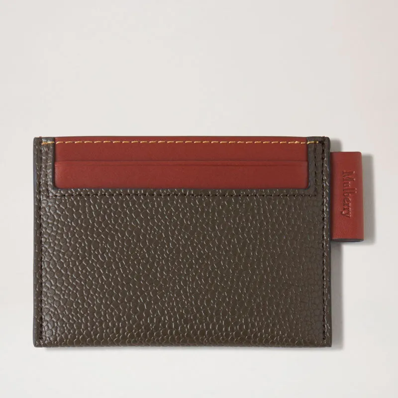 MULBERRY Credit Card Slip Eco Scotchgrain in Mole/Cognac