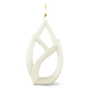 Multi-Flame Candle - Small White Leaf